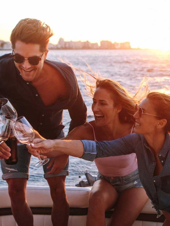 2 Hour Sunset - Tigger 2 Royale Power Catamaran, private yacht charter Cape Town