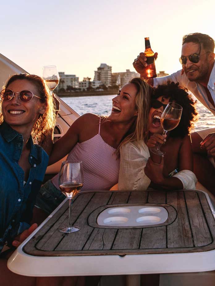 2 Hour Sunset - Tigger 2 Royale Power Catamaran, private yacht charter Cape Town