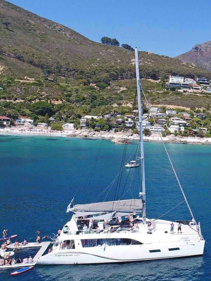 1 Hour - Mirage Catamaran, private yacht charter Cape Town