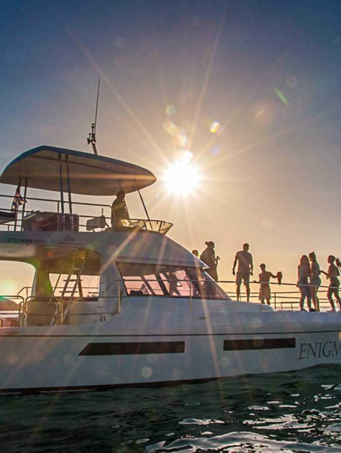 4 hour - Enigma Catamaran, private yacht charter Cape Town