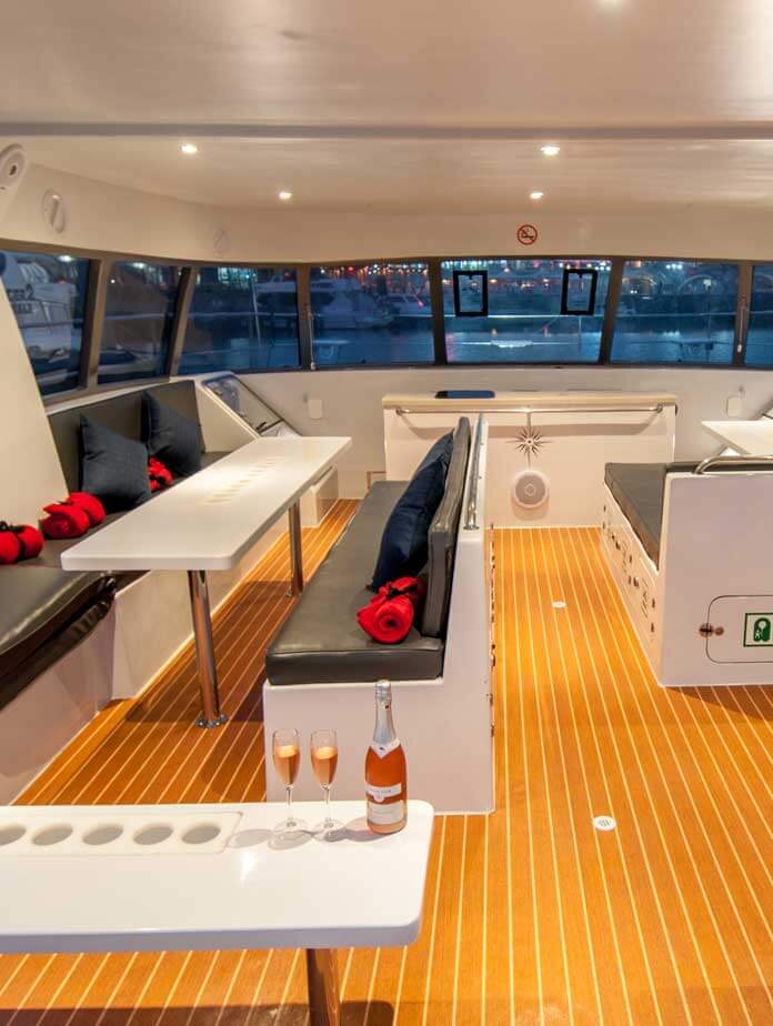4 hour - Enigma Catamaran, private yacht charter Cape Town